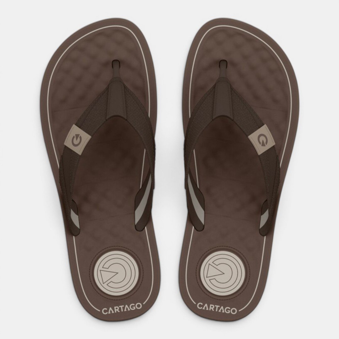 Chinelo Cartago Arizona Masculino Marrom Marrom/Bege 2