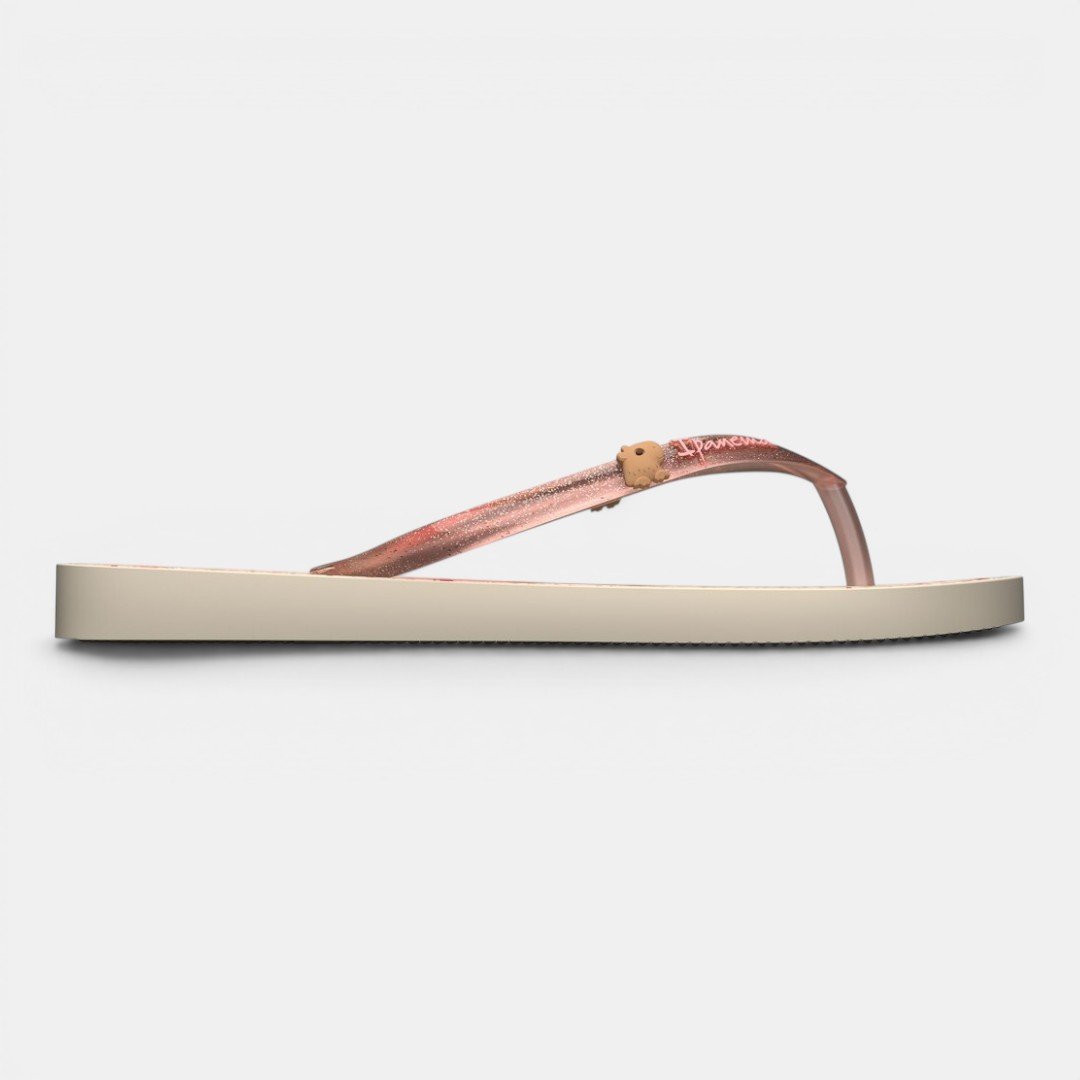 Chinelo Ipanema Hype Infantil Capivara Bege Bege/Rosa 3