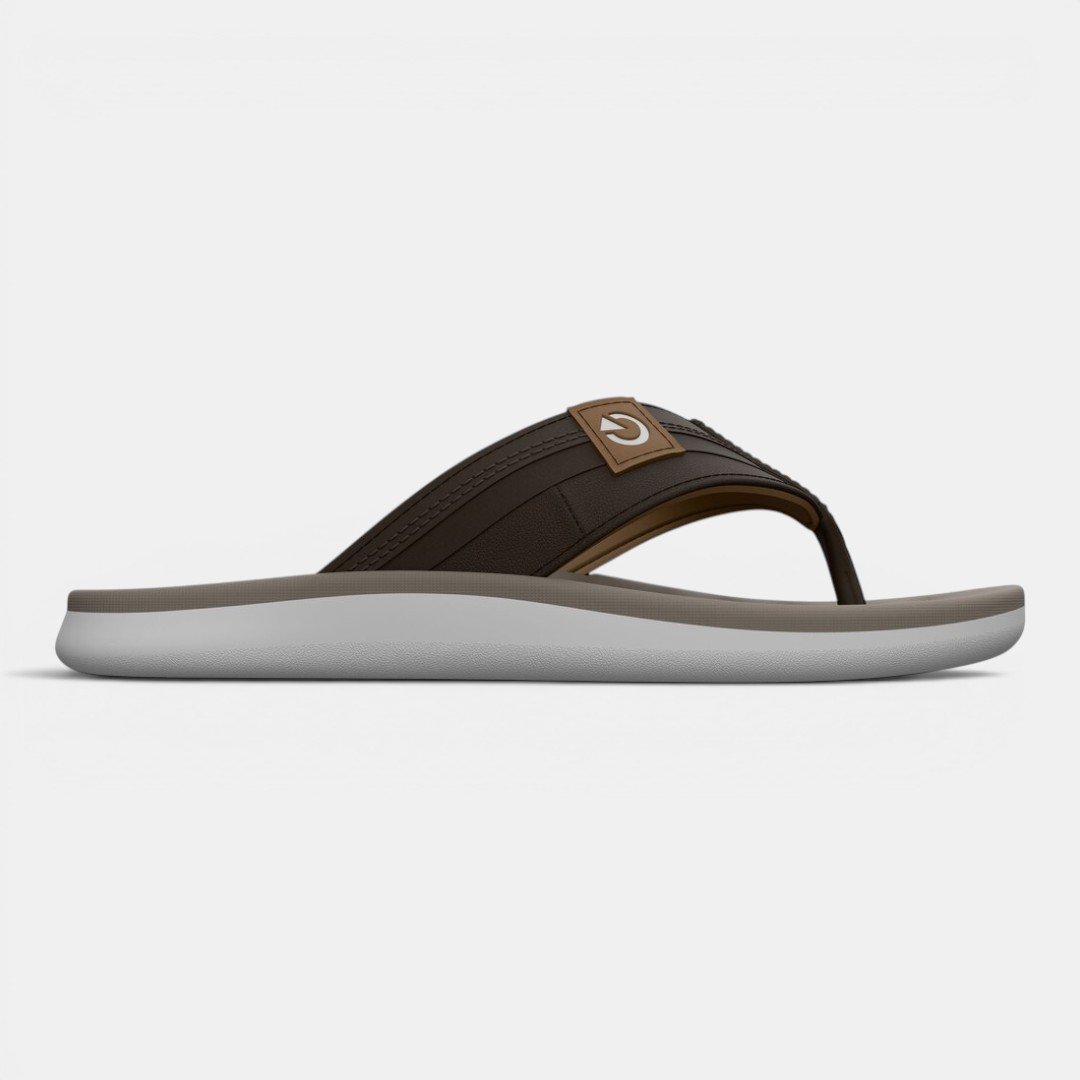Chinelo Masculino Cartago Sintra II Marrom Cinza/Marrom 3