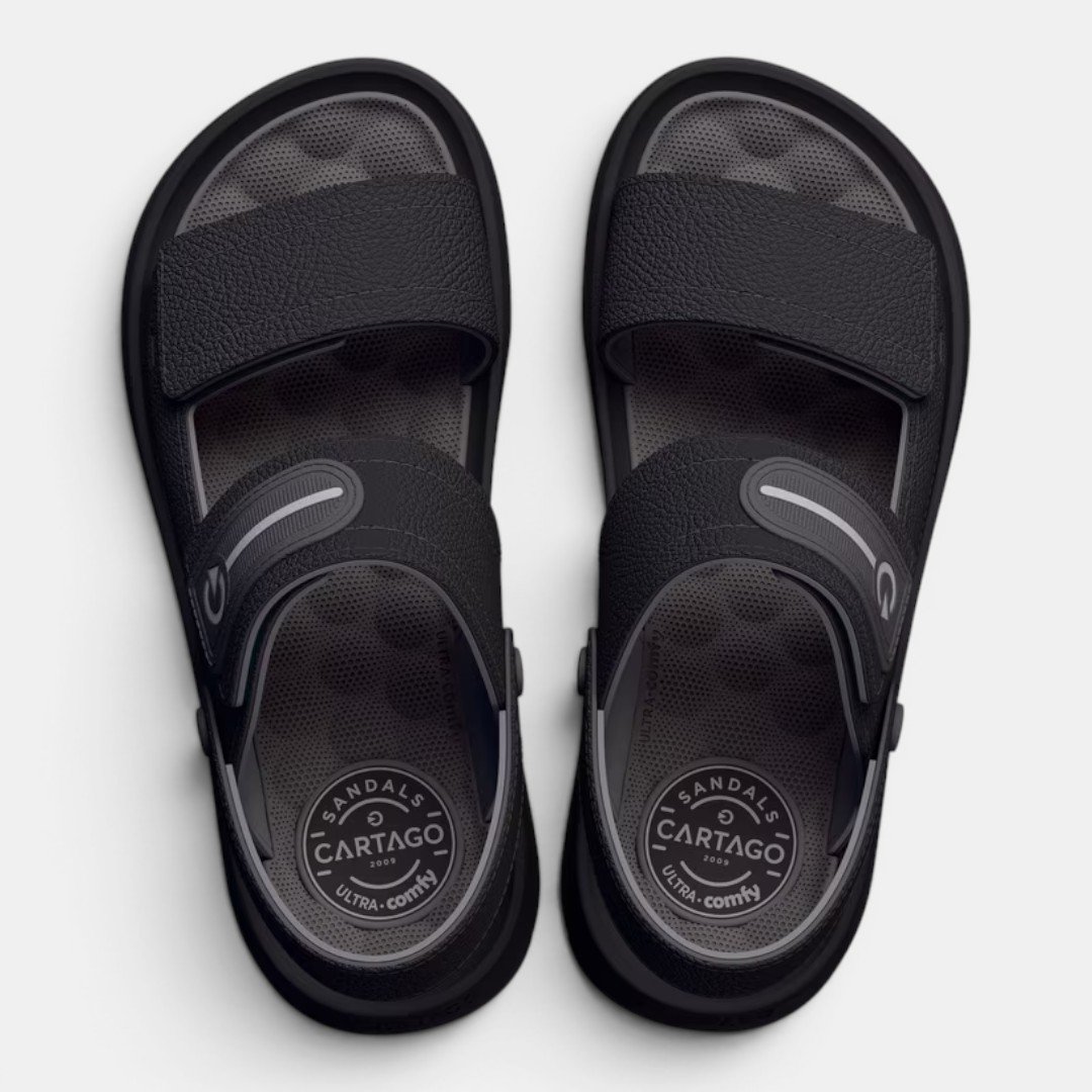 Sandália Masculina Cartago Santorini VIII Preta Preto/Cinza 3