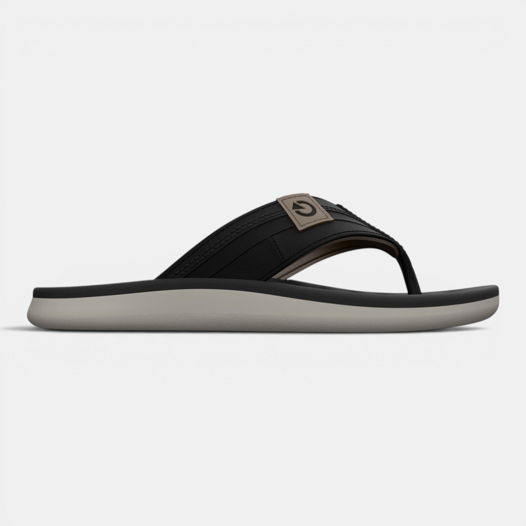 Chinelo Masculino Cartago Sintra II Preto Bege/Preto 3