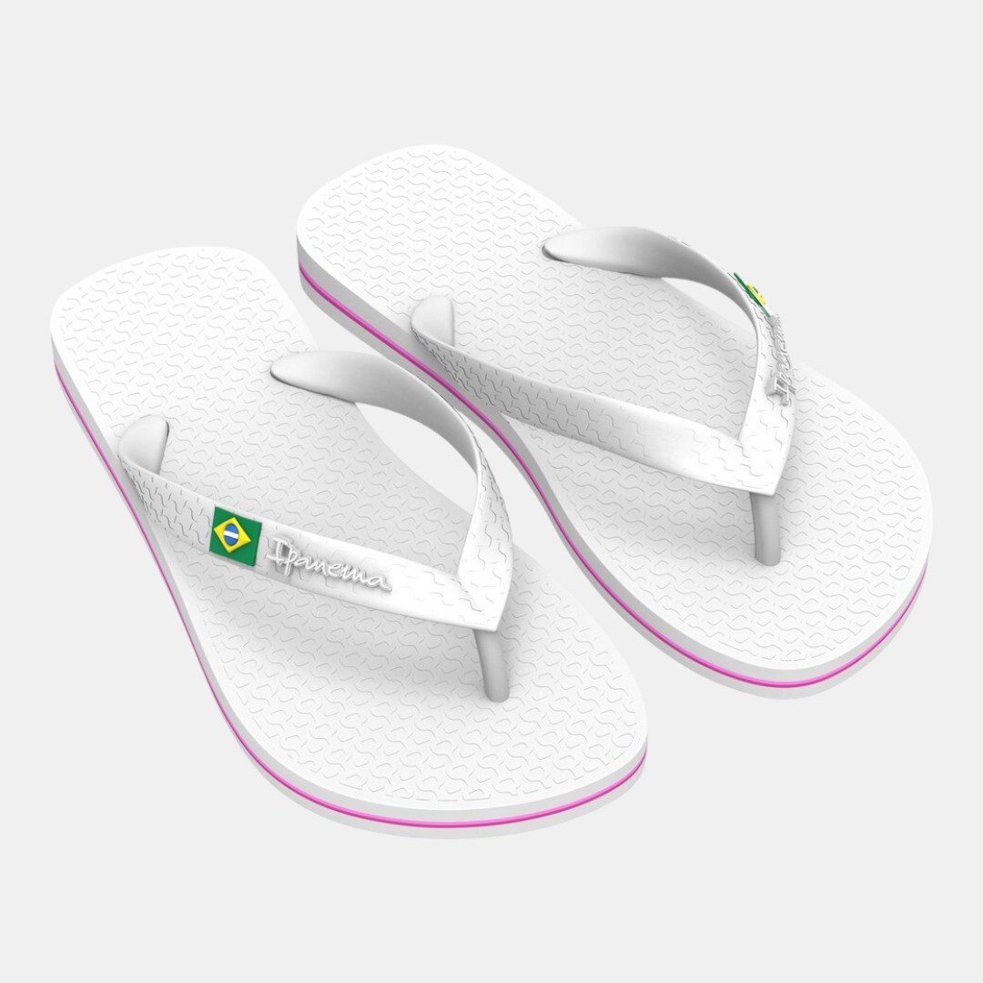 Chinelo Ipanema Brasil Light Branco com Rosa