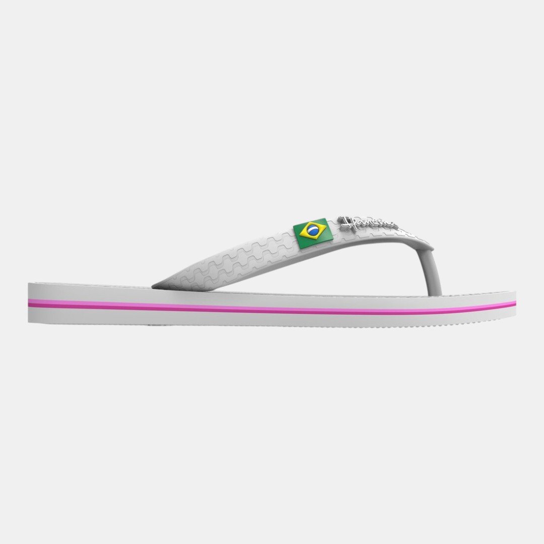 Chinelo Ipanema Brasil Light Branco com Rosa Branco/Rosa 3