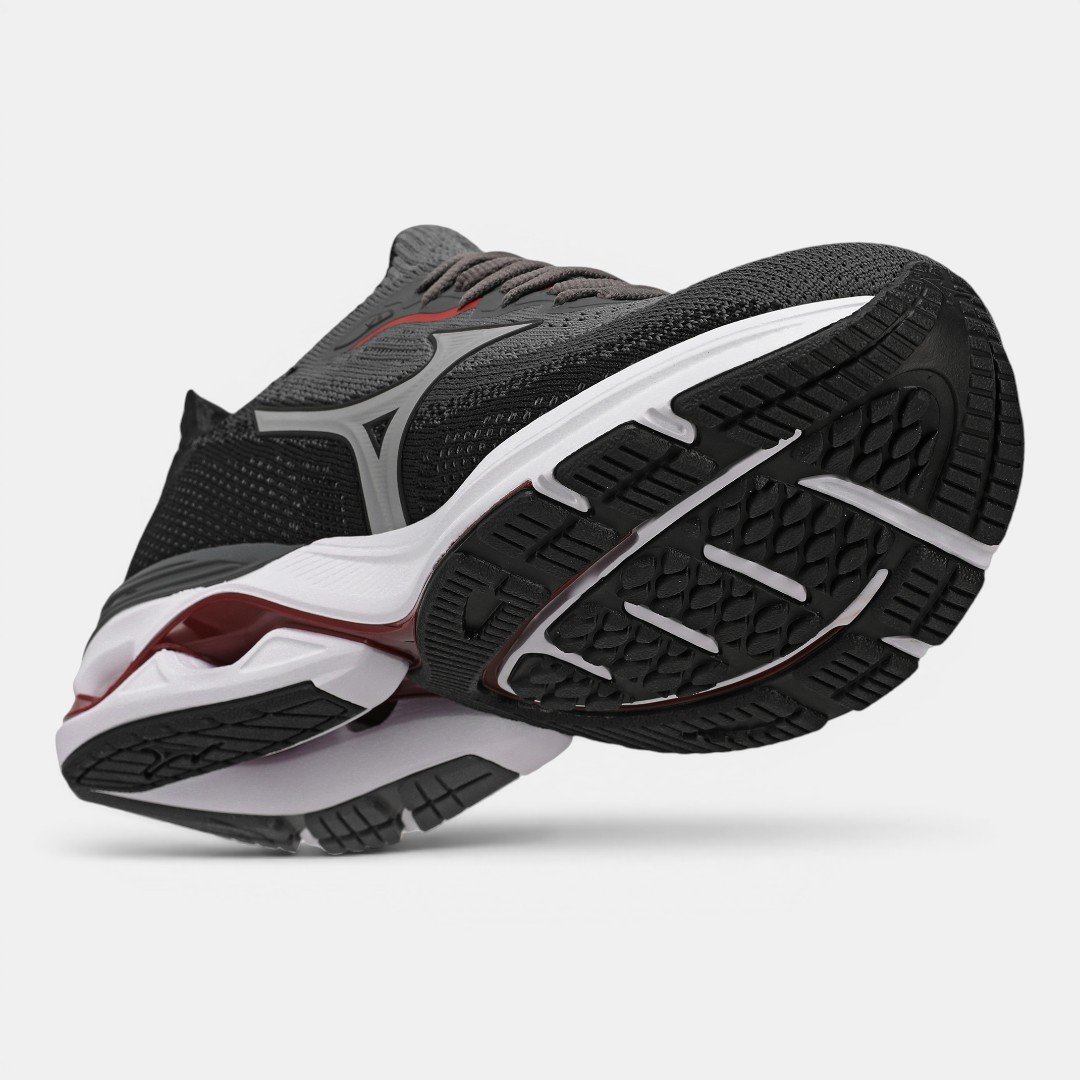 Tênis De Corrida Mizuno Wave Mirai 8 Cinza com Preto Cinza/Preto 7