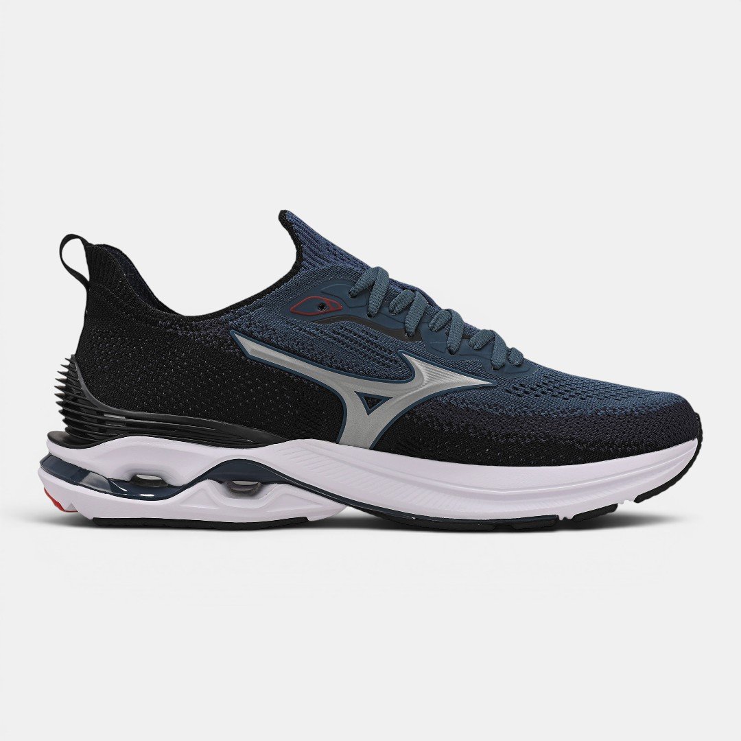Tênis De Corrida Mizuno Wave Mirai 8 Azul com Preto Azul/Preto 4