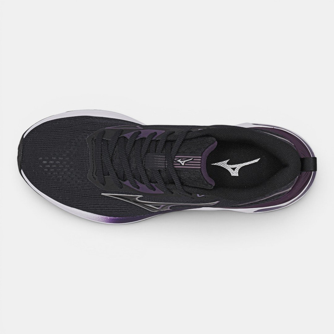 Tênis De Corrida Mizuno Wave Dynasty 8 Preto com Roxo Preto/Roxo 5