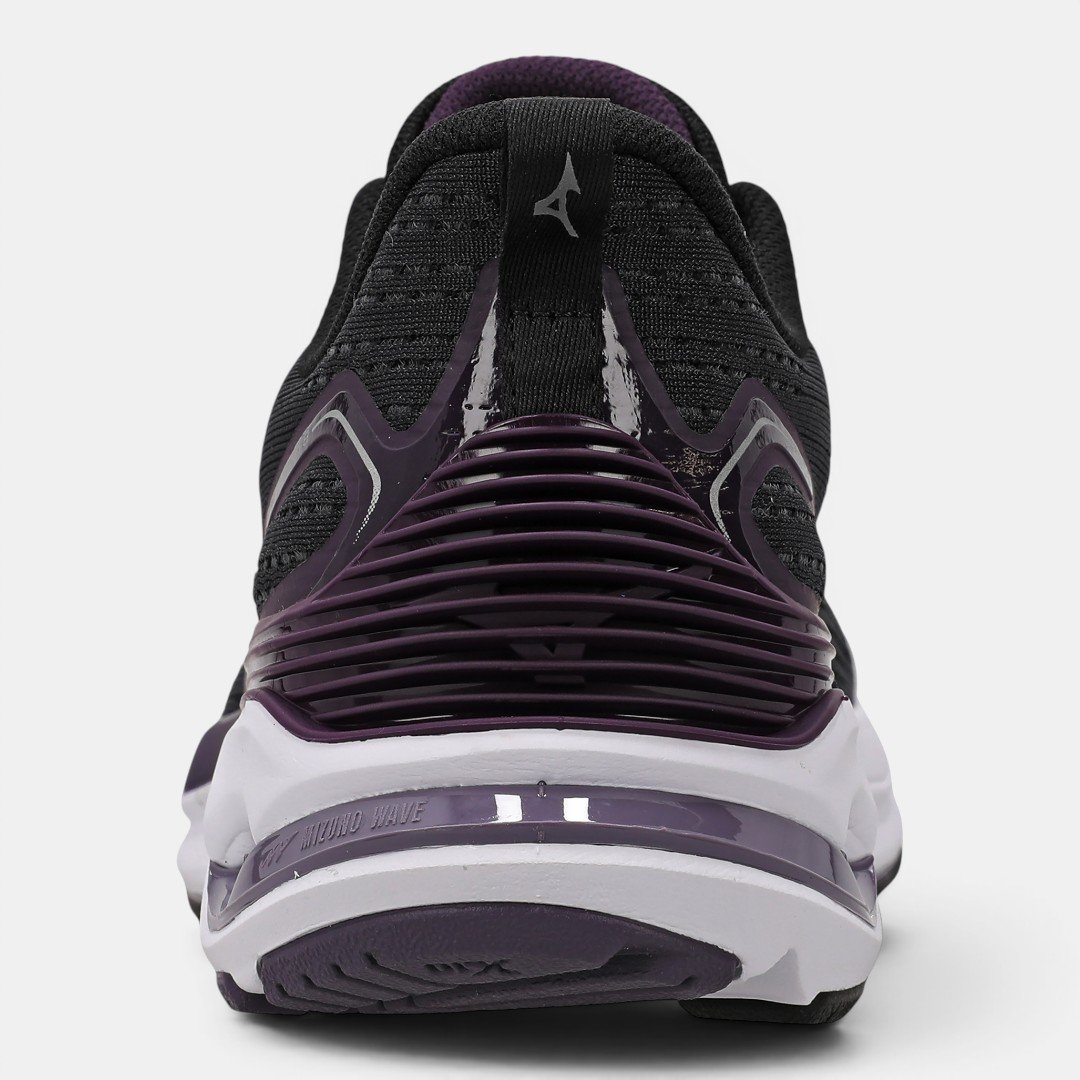 Tênis De Corrida Mizuno Wave Dynasty 8 Preto com Roxo Preto/Roxo 6