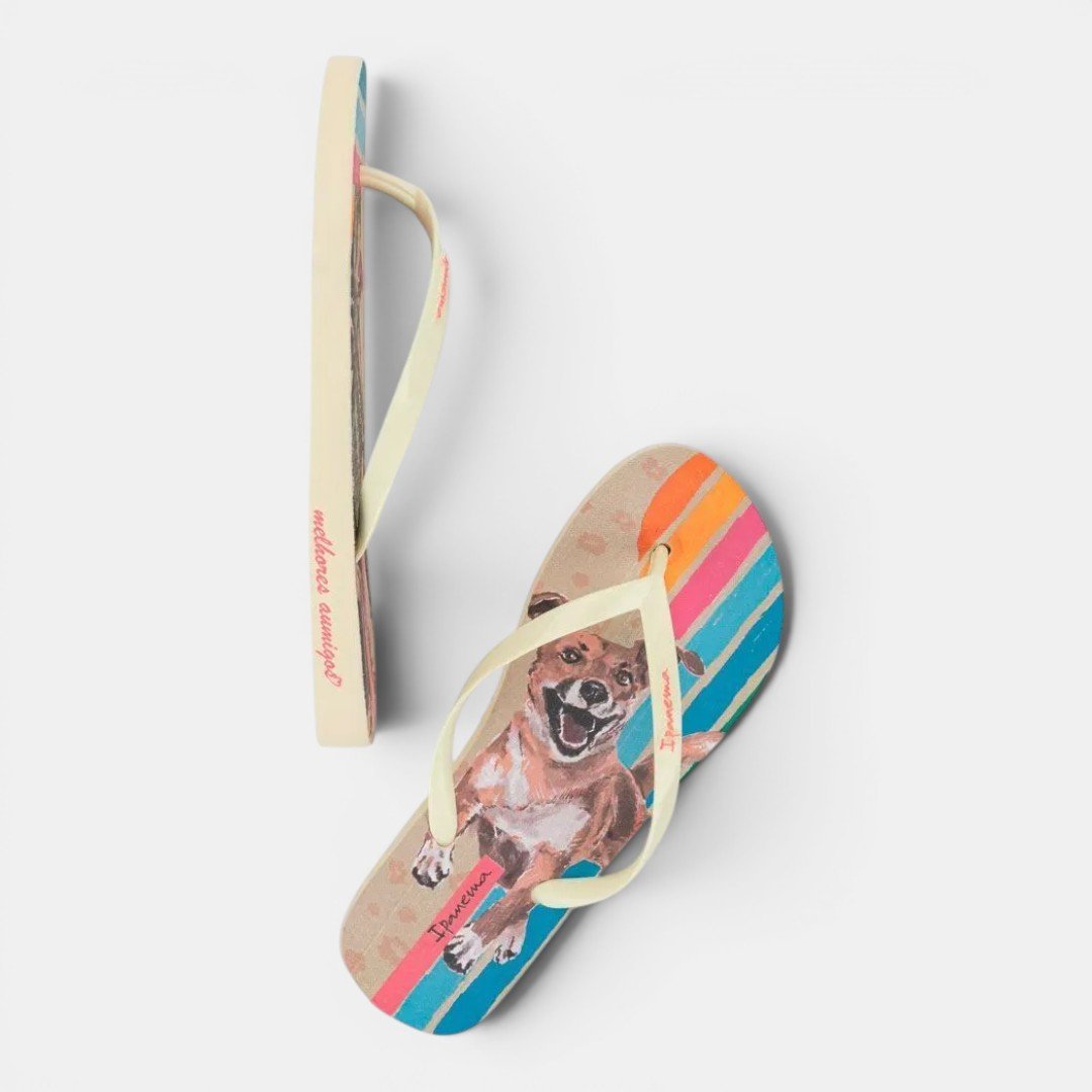 Chinelo Ipanema Love Pets Cachorros Bege Bege 3