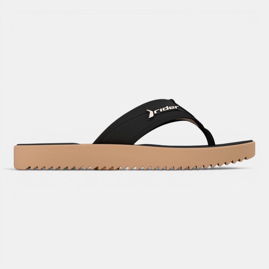 Chinelo Rider Trace Plus Preto Bege 3