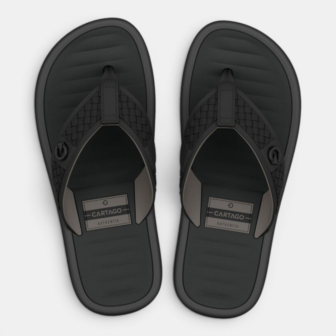 Chinelo Masculino Cartago Coimbra III Preto Preto 3