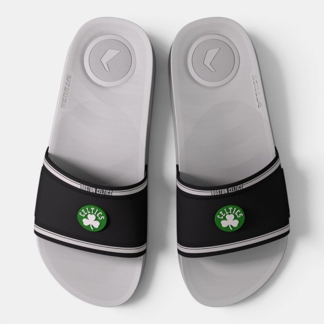 Chinelo Rider Trace NBA Celtics Slide Branco Branco 2