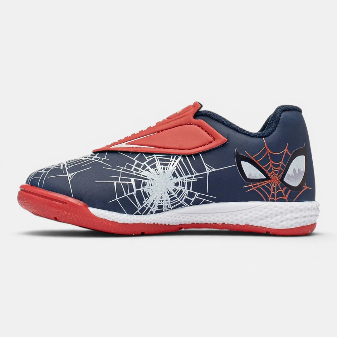 Chuteira Futsal Disney Homem Aranha Infantil Marinho Azul 4
