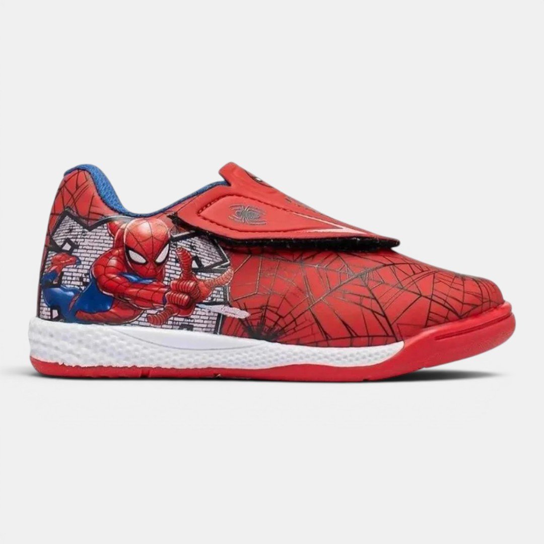 Chuteira Futsal Disney Homem Aranha Infantil Vermelho