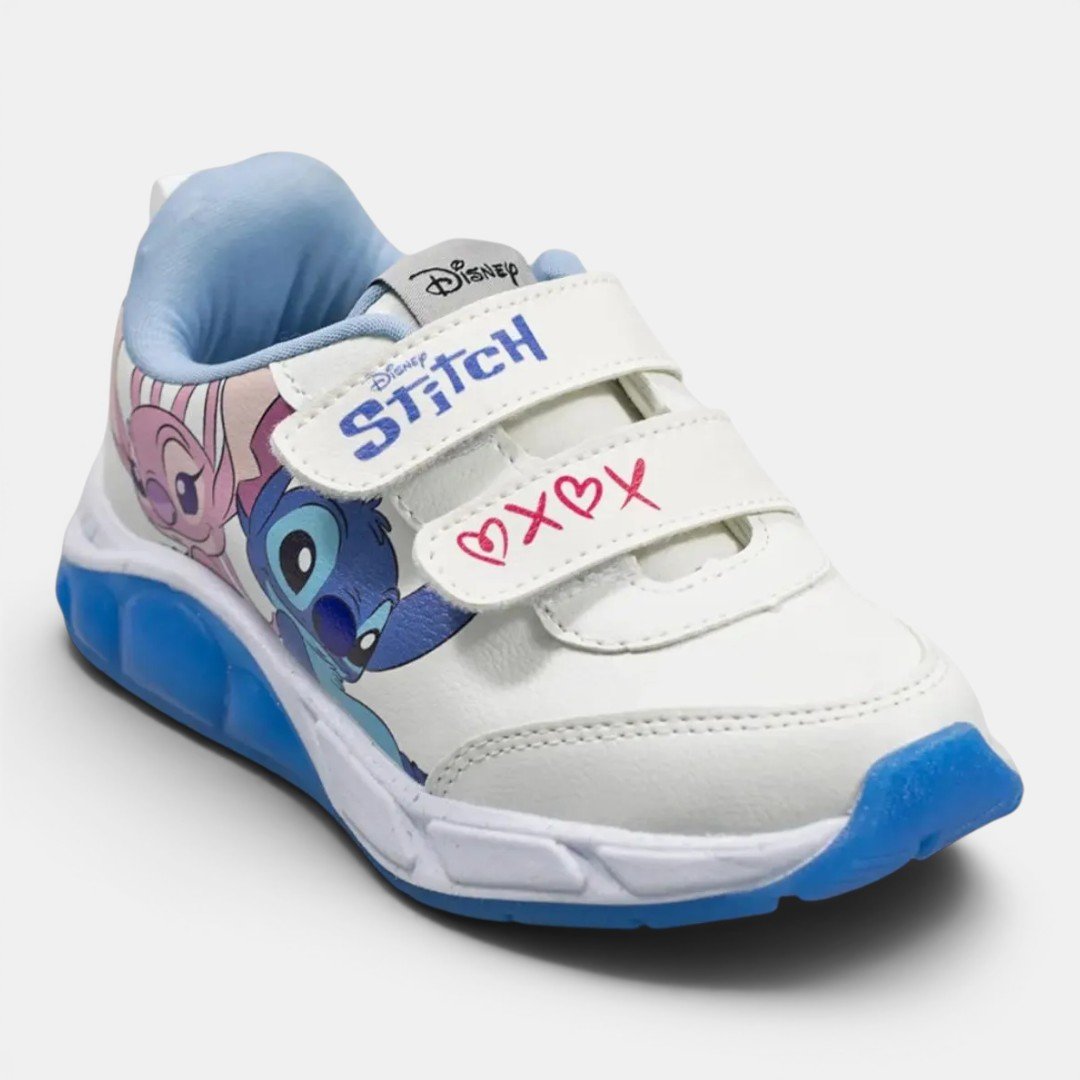 Tênis Disney Stitch Infantil Com Luz Branco Branco 2
