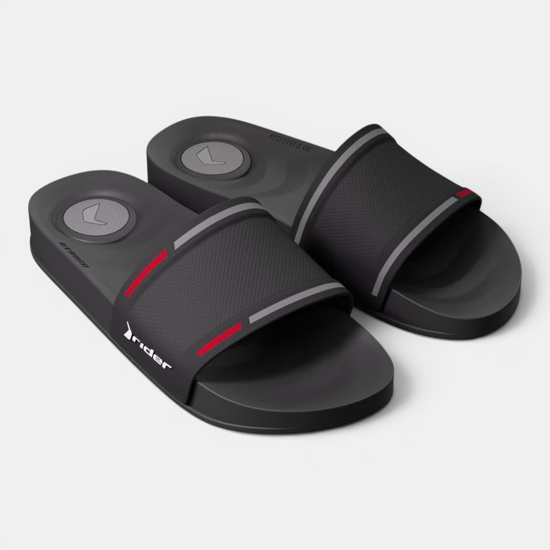 Chinelo Rider Trace Slide Masculino Preto