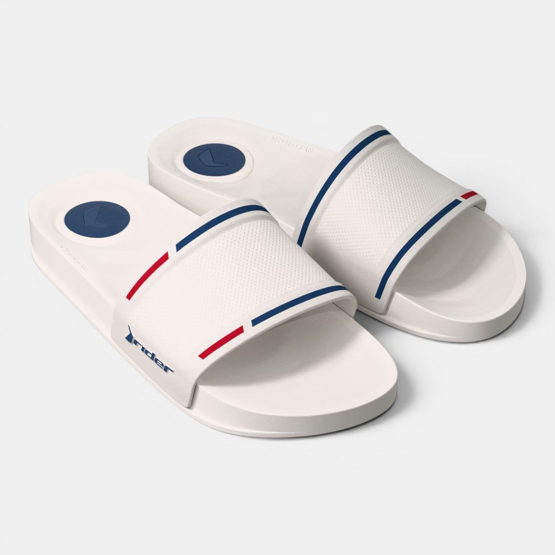 Chinelo Rider Trace Slide Masculino Branco