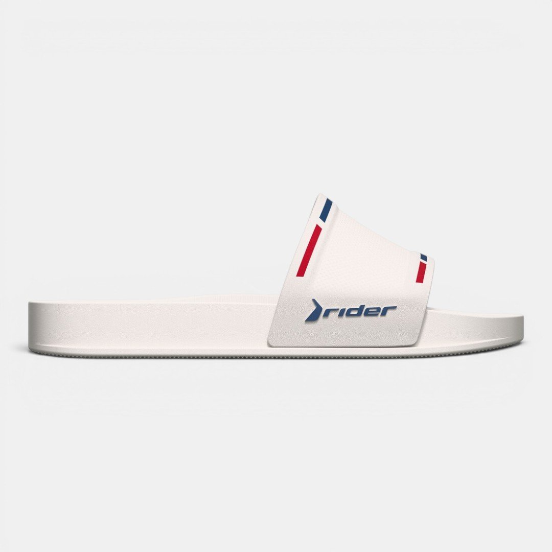 Chinelo Rider Trace Slide Masculino Branco Branco 2