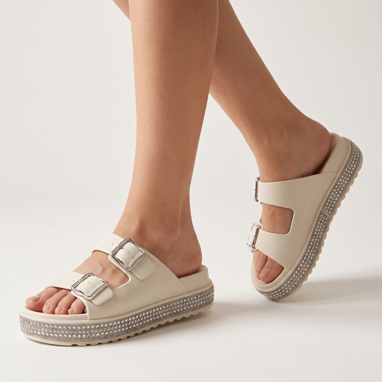 Tamanco Plataforma Moleca Ana Castela Off White Branco 2