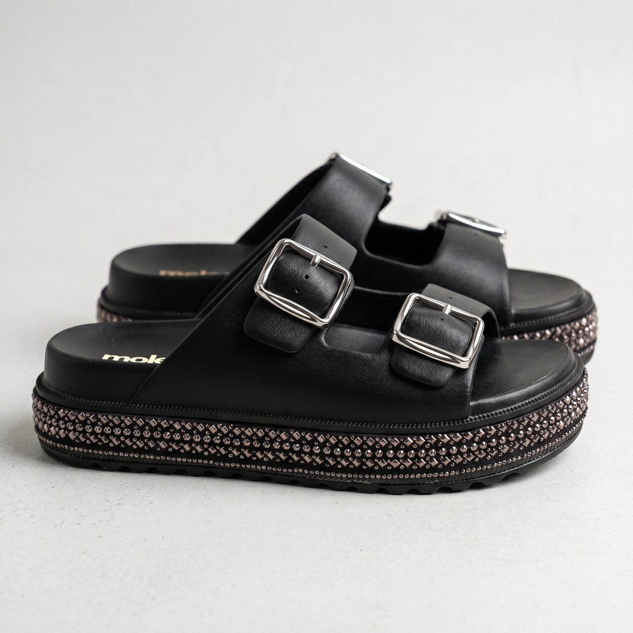 Tamanco Plataforma Moleca Ana Castela Preto Preto 3