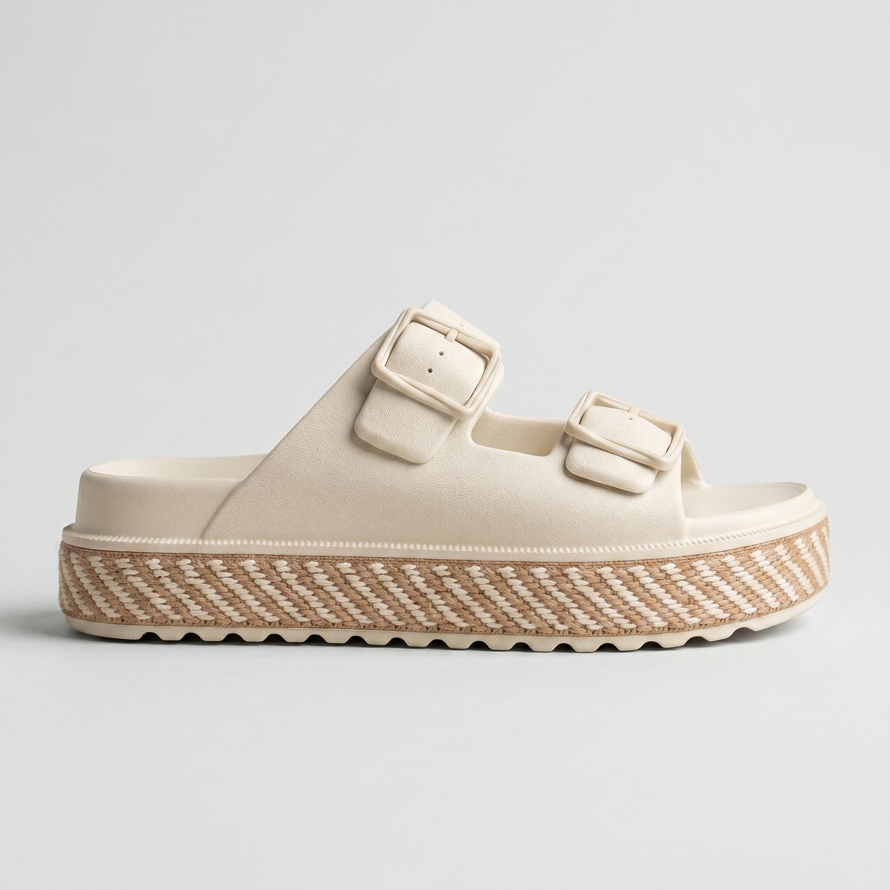 Tamanco Plataforma Moleca Off White