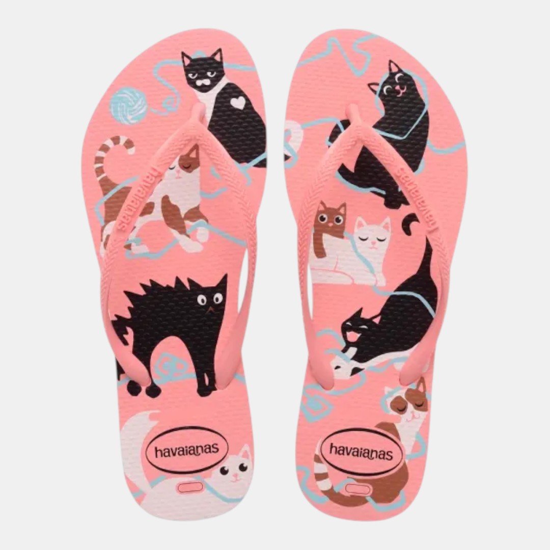 Chinelo Havaianas Slim Pets Rosa