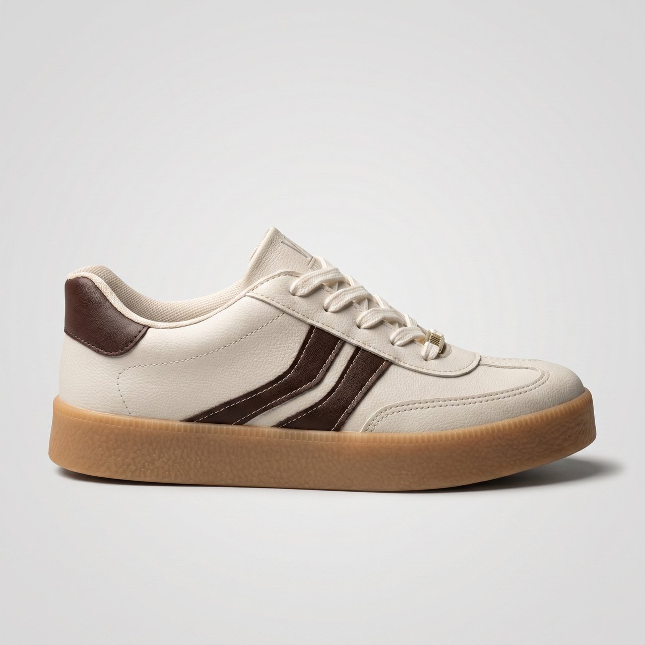 Tênis Vizzano Casual Feminino Off White com Marrom