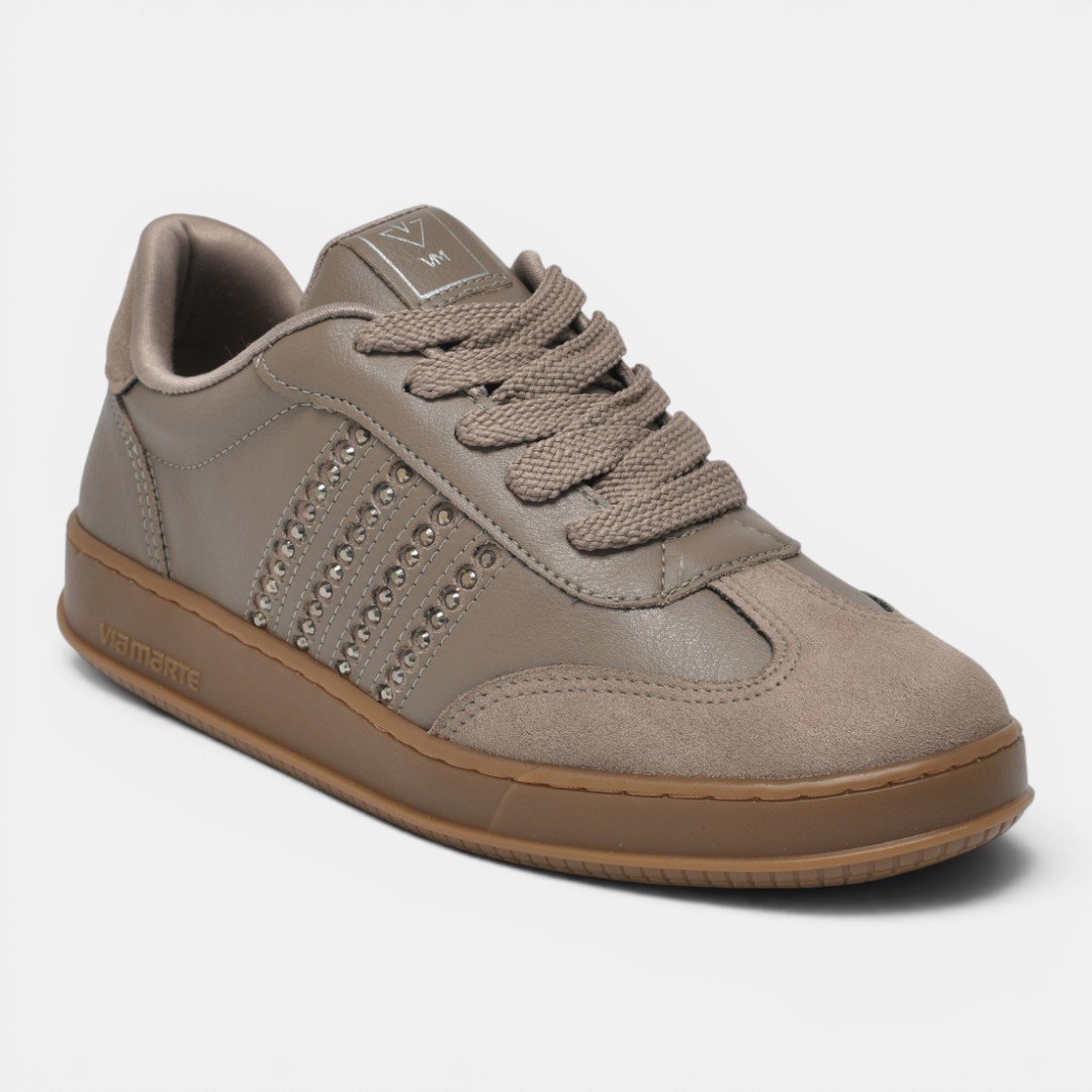 Tênis Via Marte Casual Feminino Cinza Marrom 2