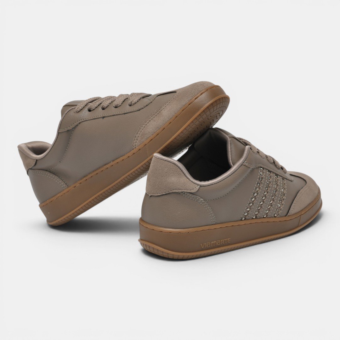 Tênis Via Marte Casual Feminino Cinza Marrom 3