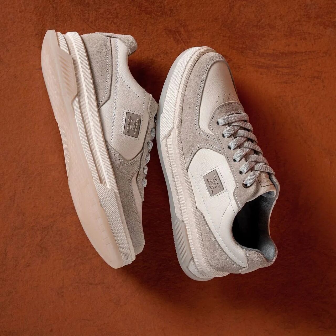 Tênis Casual Pegada Masculino Em Couro Off White Branco 4