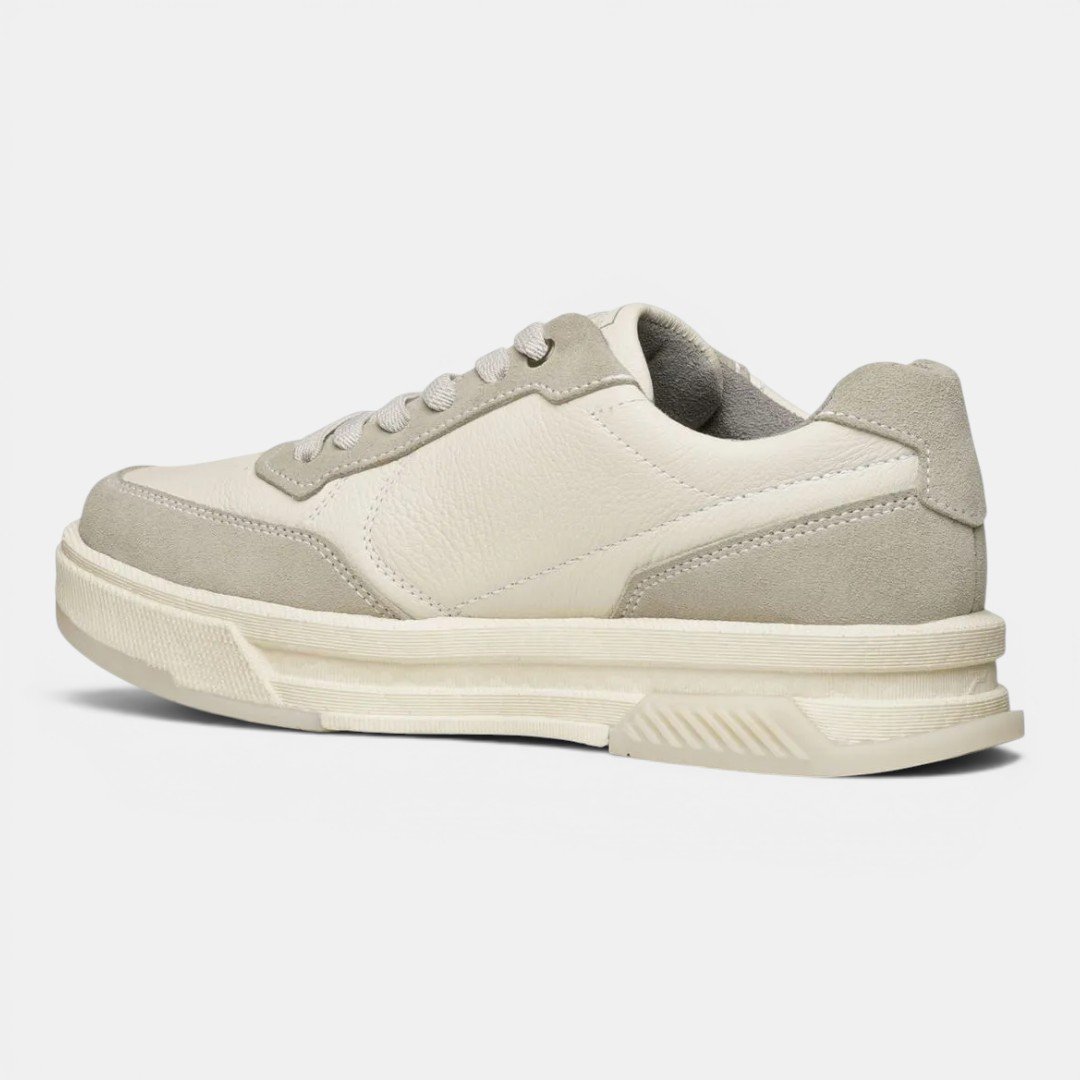 Tênis Casual Pegada Masculino Em Couro Off White Branco 5