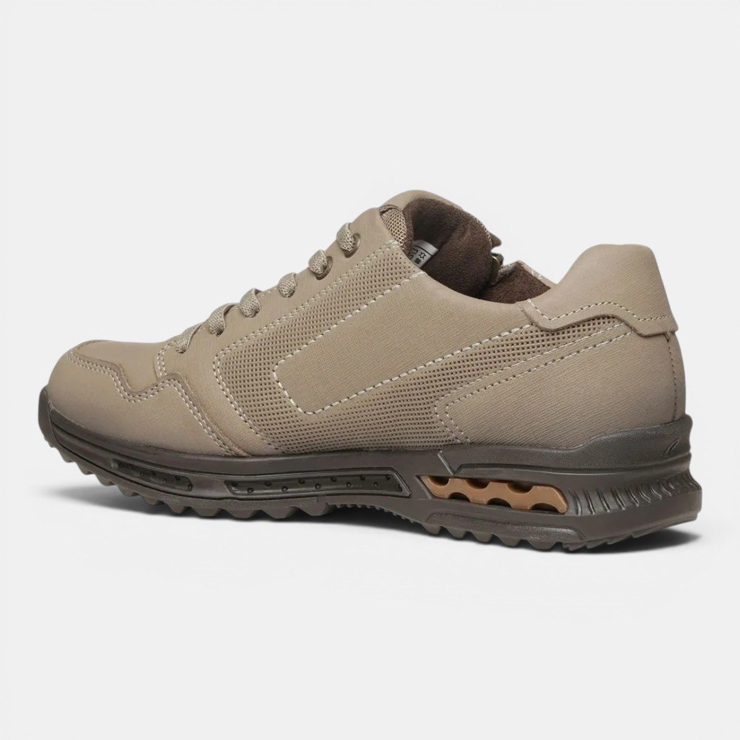 Tênis Casual Pegada Masculino Em Couro Bege Bege 5