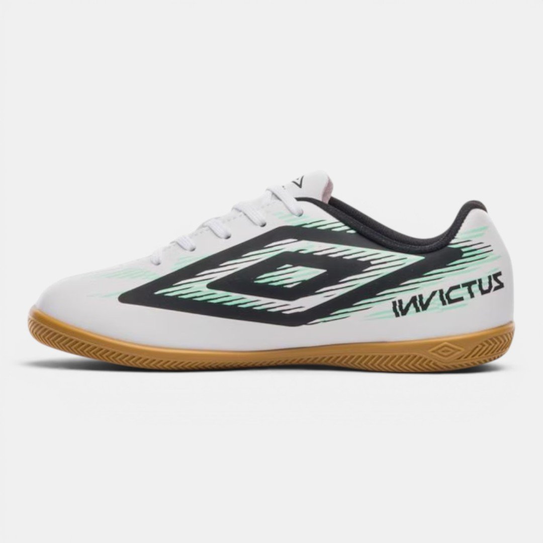 Chuteira Futsal Umbro Invictus Infantil Branca Branco 3