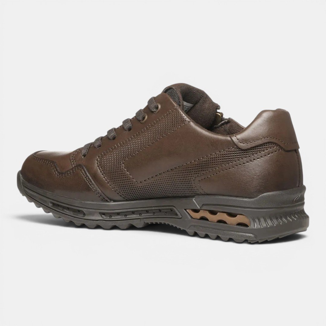 Tênis Casual Pegada Masculino Em Couro Marrom Marrom 3