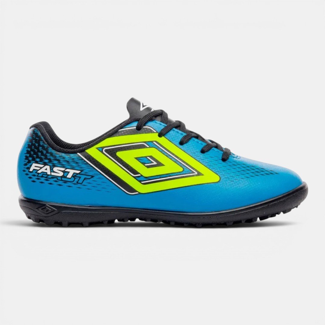 Chuteira Society Umbro Fast II Infantil Azul