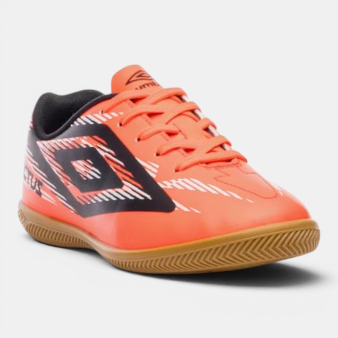 Chuteira Futsal Umbro Invictus Infantil Coral Rosa 2