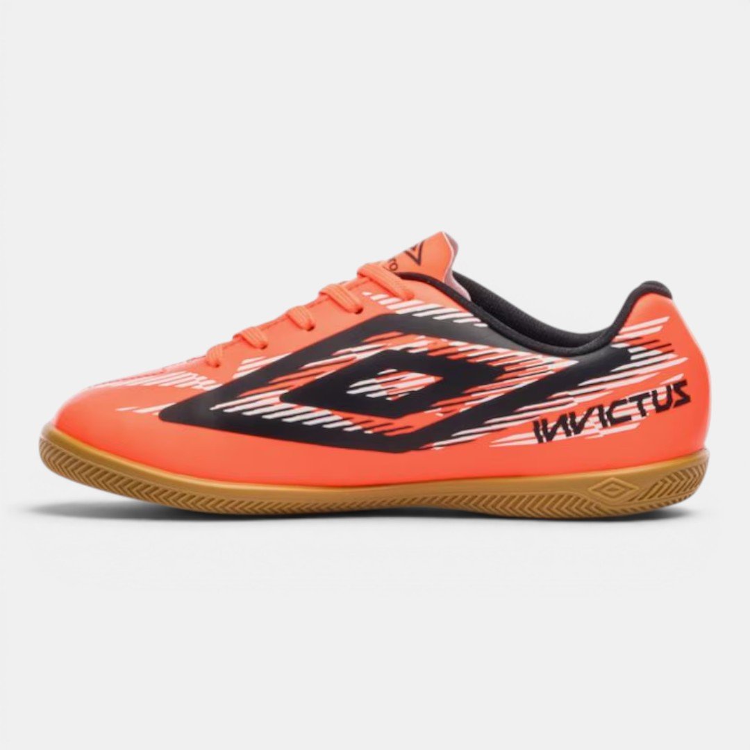 Chuteira Futsal Umbro Invictus Infantil Coral Rosa 3
