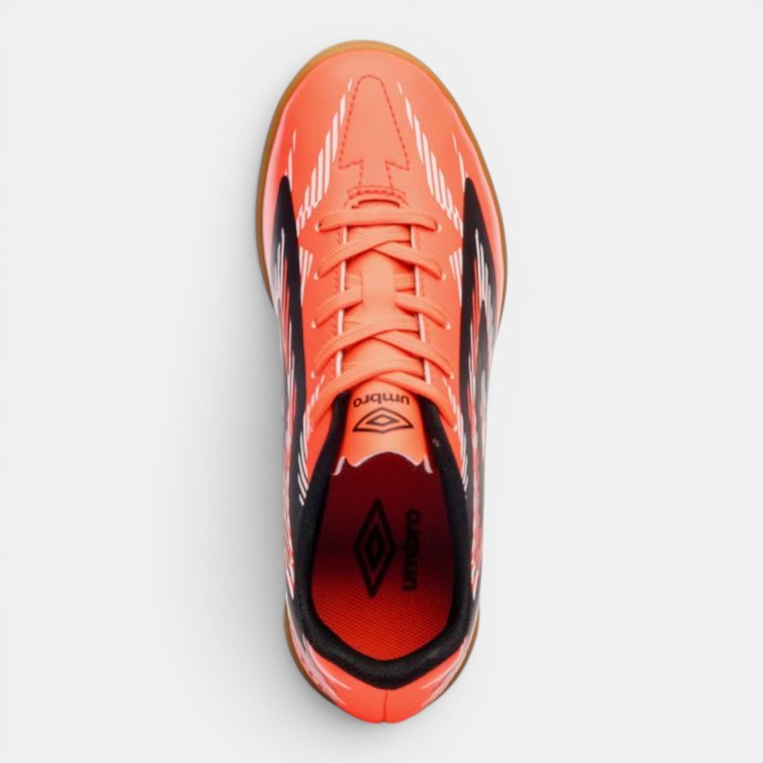 Chuteira Futsal Umbro Invictus Infantil Coral Rosa 4