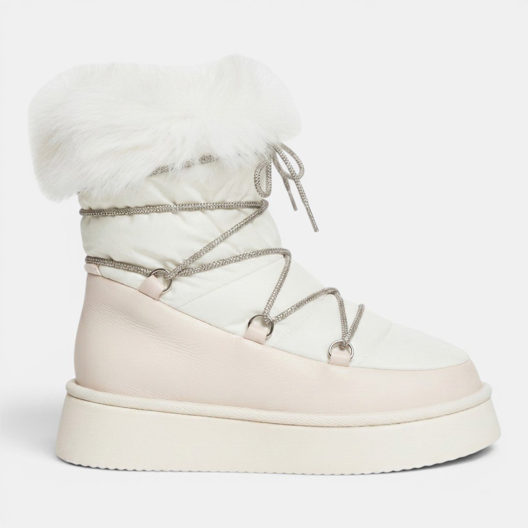 Pantufa Botinha Flowfa Gisele Off White