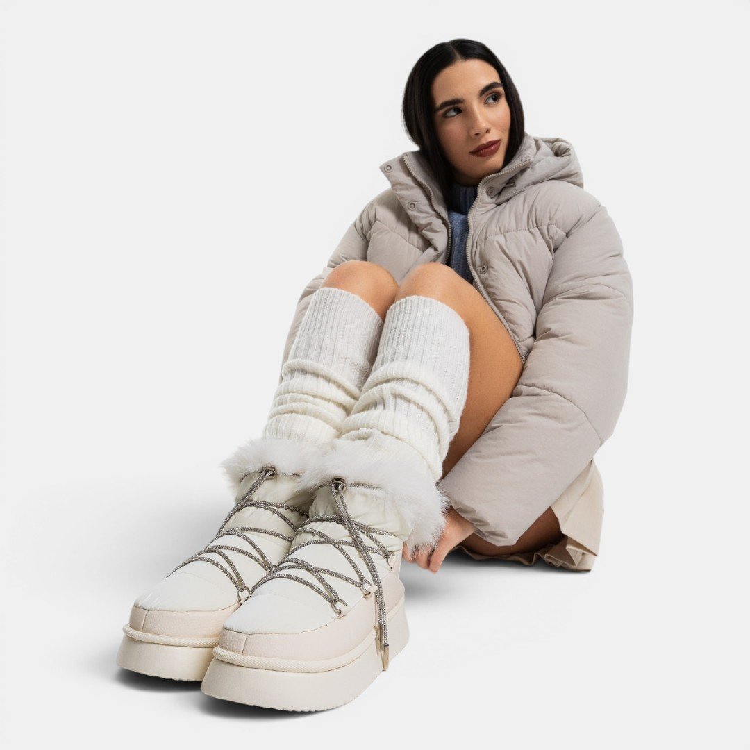 Pantufa Botinha Flowfa Gisele Off White Branco 2