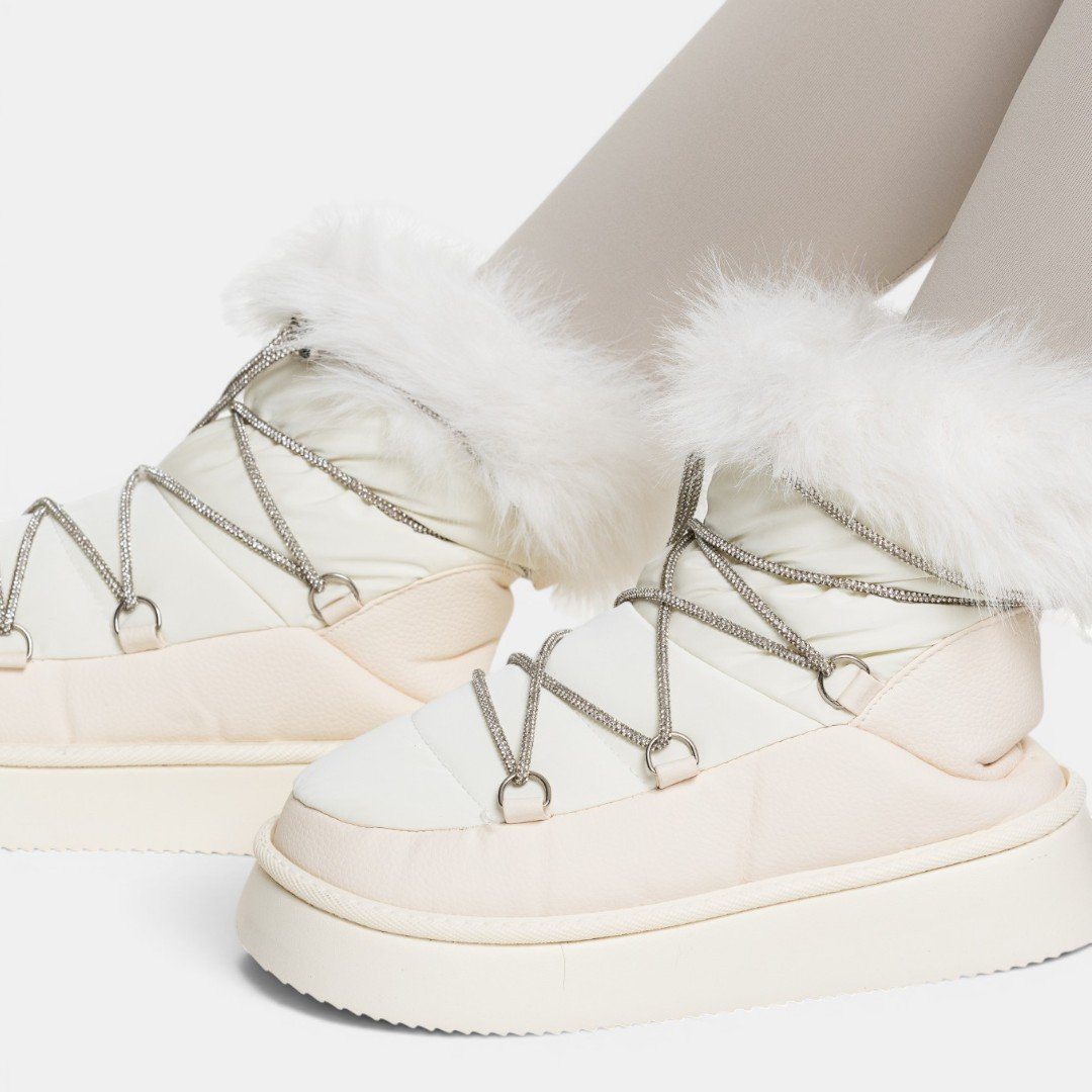 Pantufa Botinha Flowfa Gisele Off White Branco 6