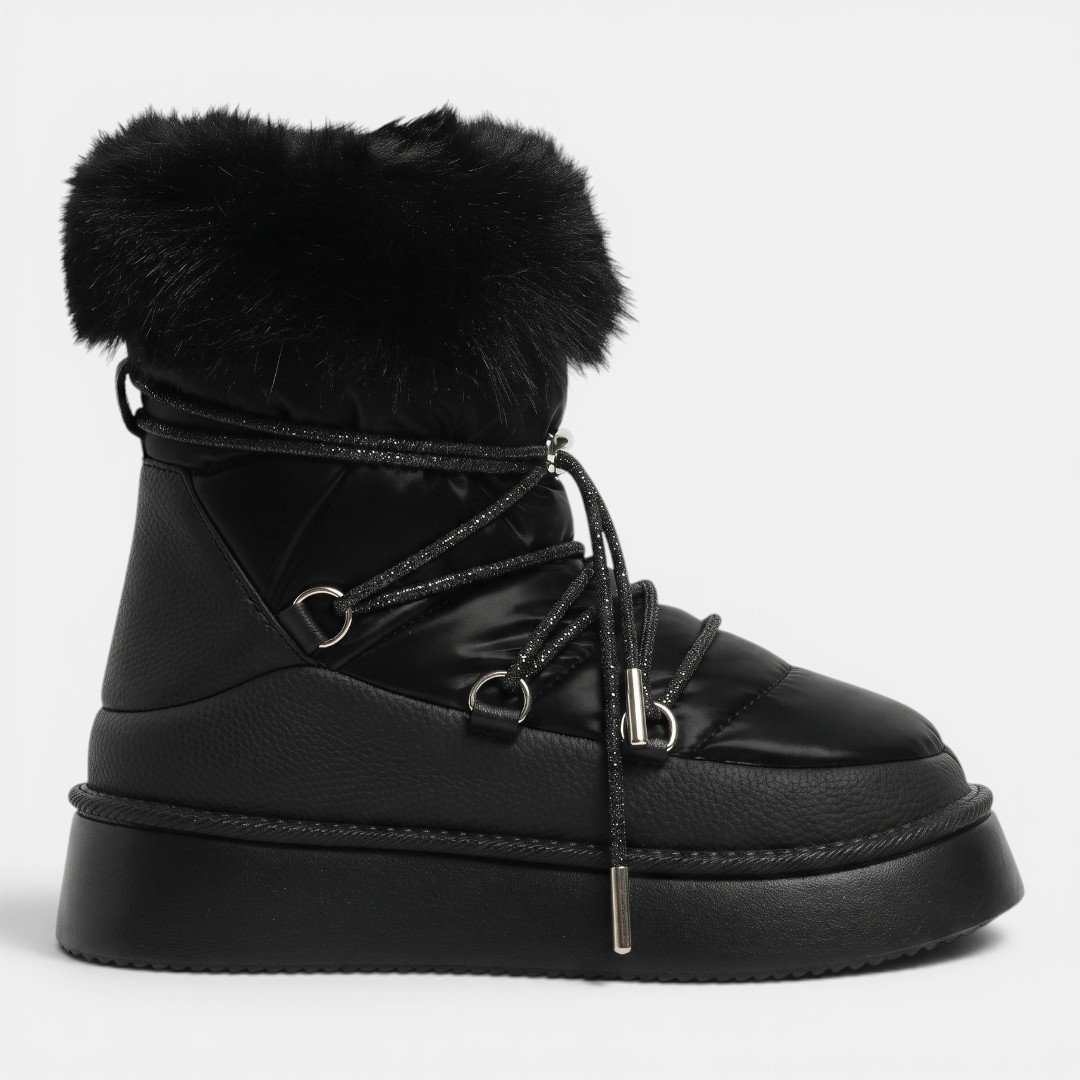 Pantufa Botinha Flowfa Gisele Preta
