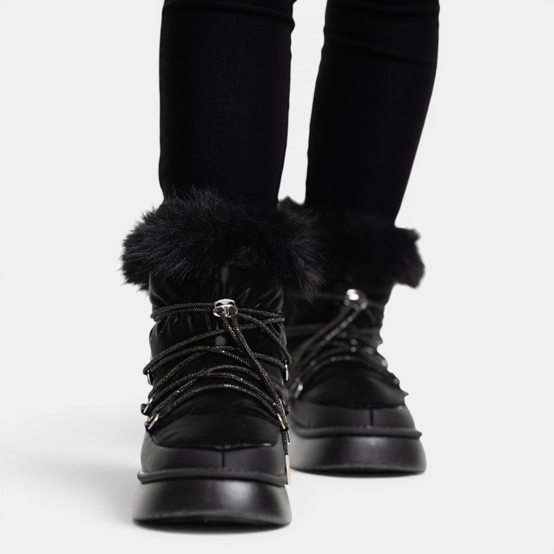 Pantufa Botinha Flowfa Gisele Preta Preto 2