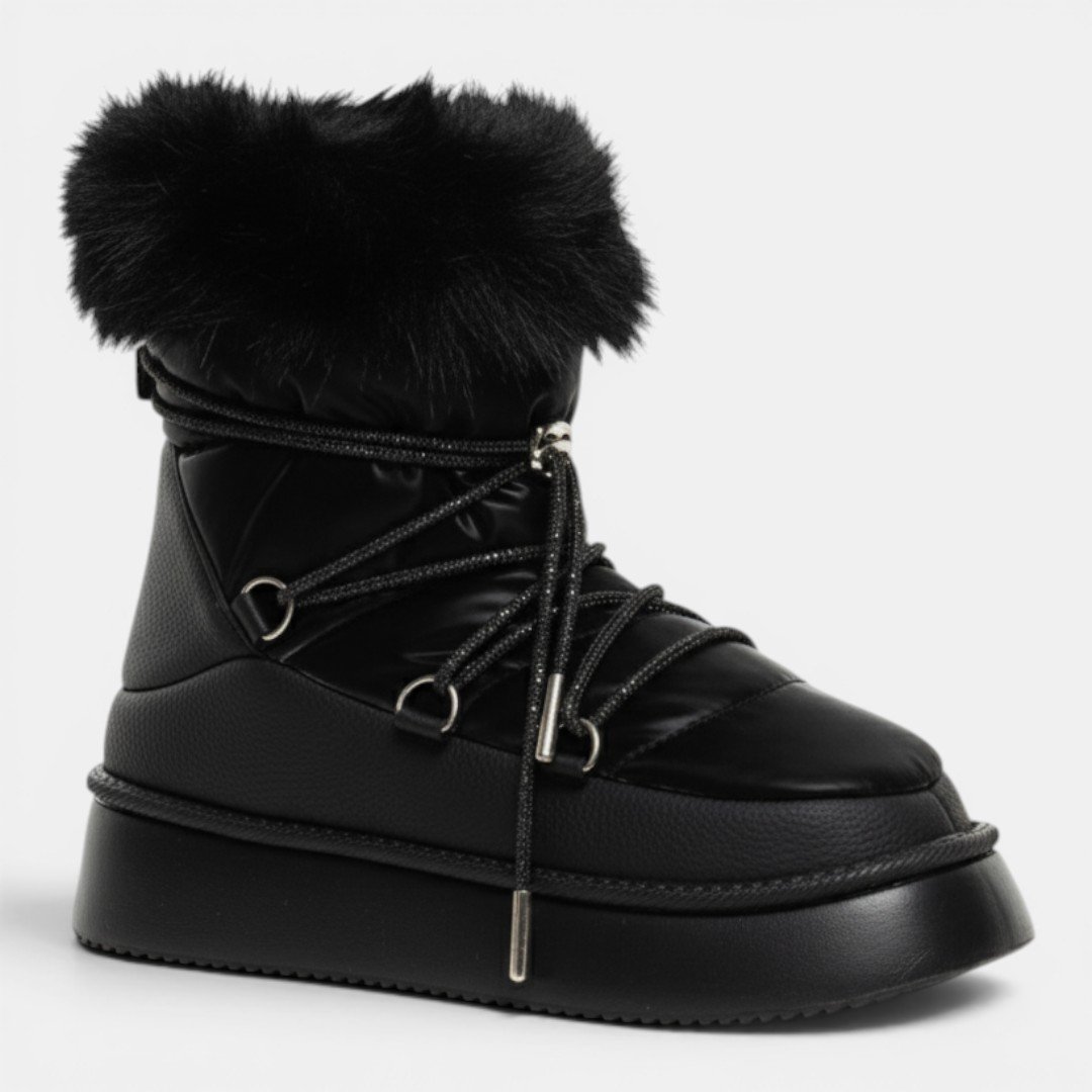 Pantufa Botinha Flowfa Gisele Preta Preto 3