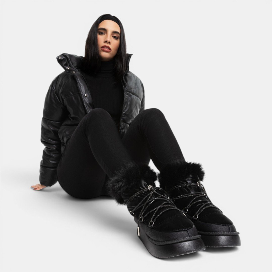 Pantufa Botinha Flowfa Gisele Preta Preto 4
