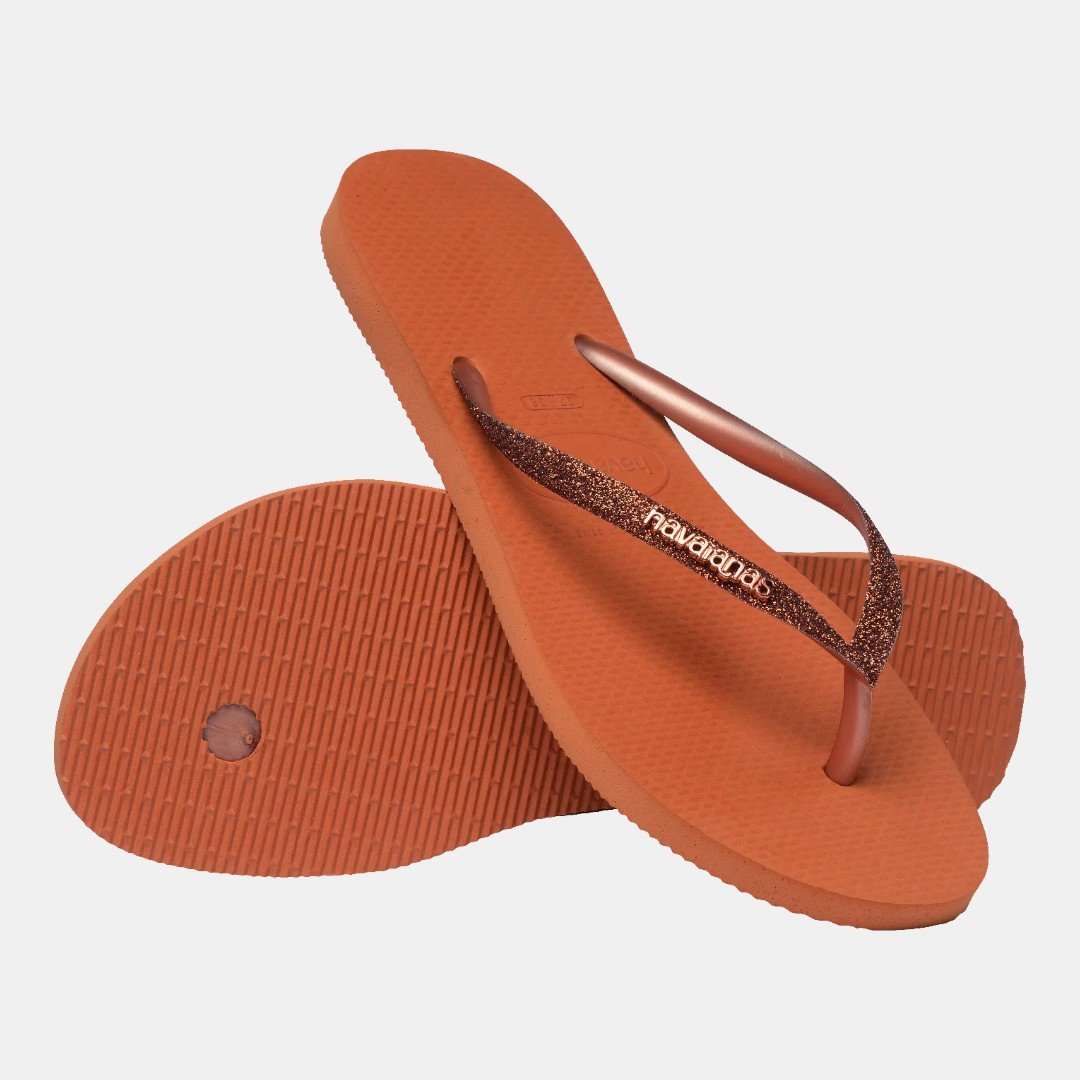 Chinelo Havaianas Slim Glitter II Laranja Laranja 4