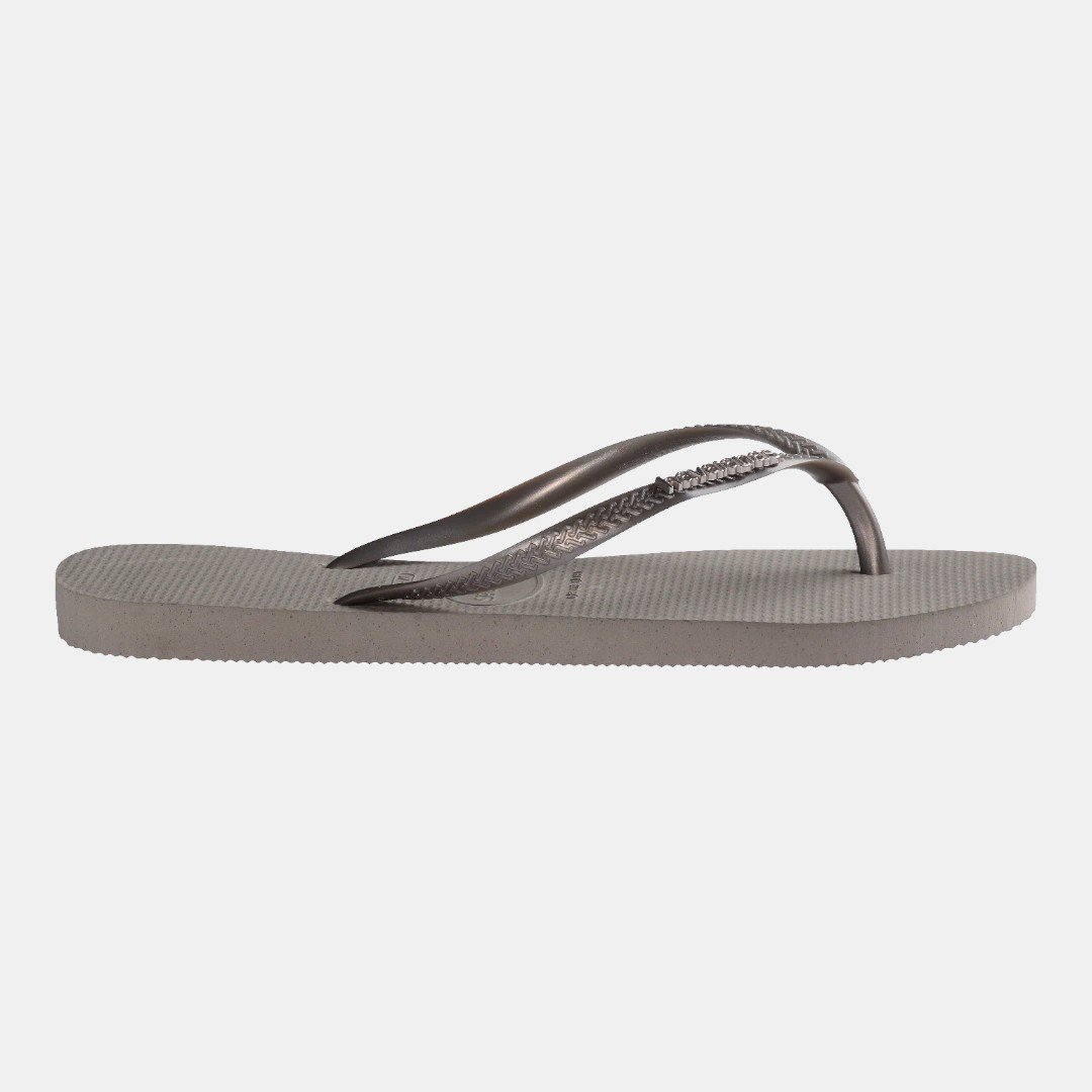 Chinelo Havaianas Slim Logo Metallic Cinza Cinza 3