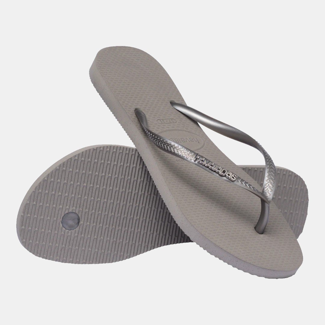 Chinelo Havaianas Slim Logo Metallic Cinza Cinza 4