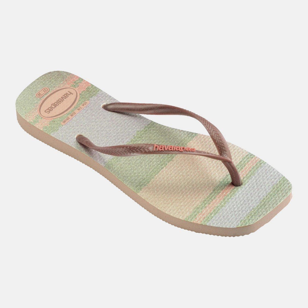 Chinelo Havaianas Slim Square Palette Glow Rosa 2