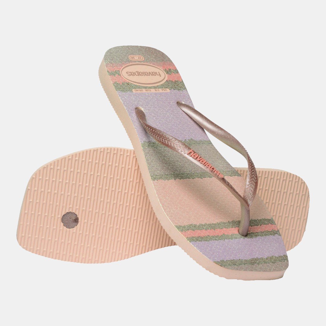 Chinelo Havaianas Slim Square Palette Glow Rosa 4