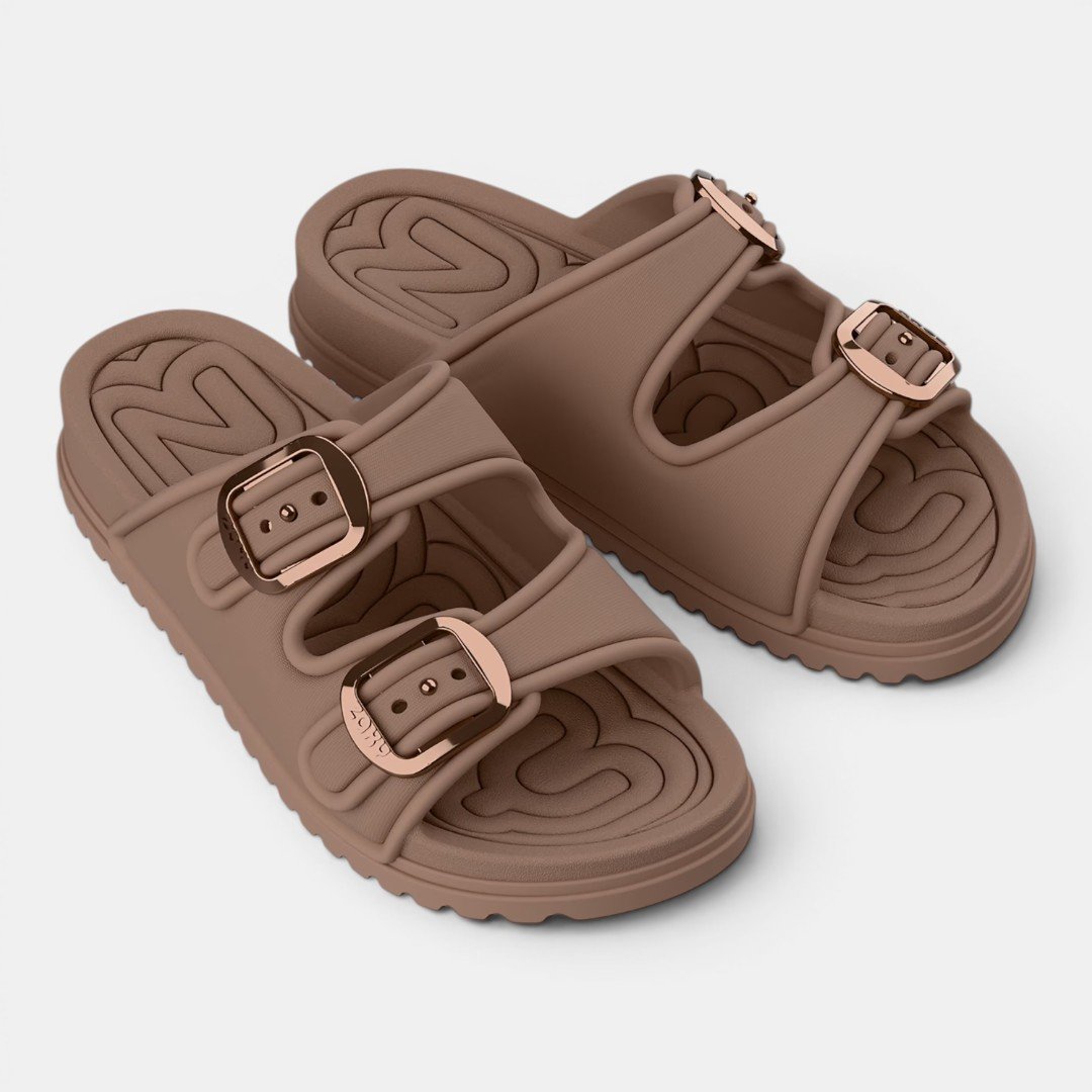 Chinelo Zaxy Slide Partner Air Marrom Marrom 3